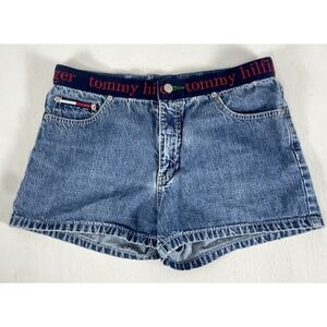 Y2K Vintage Tommy Hilfiger Boxer Waistband Jean Shorts Denim 90s Size 9
